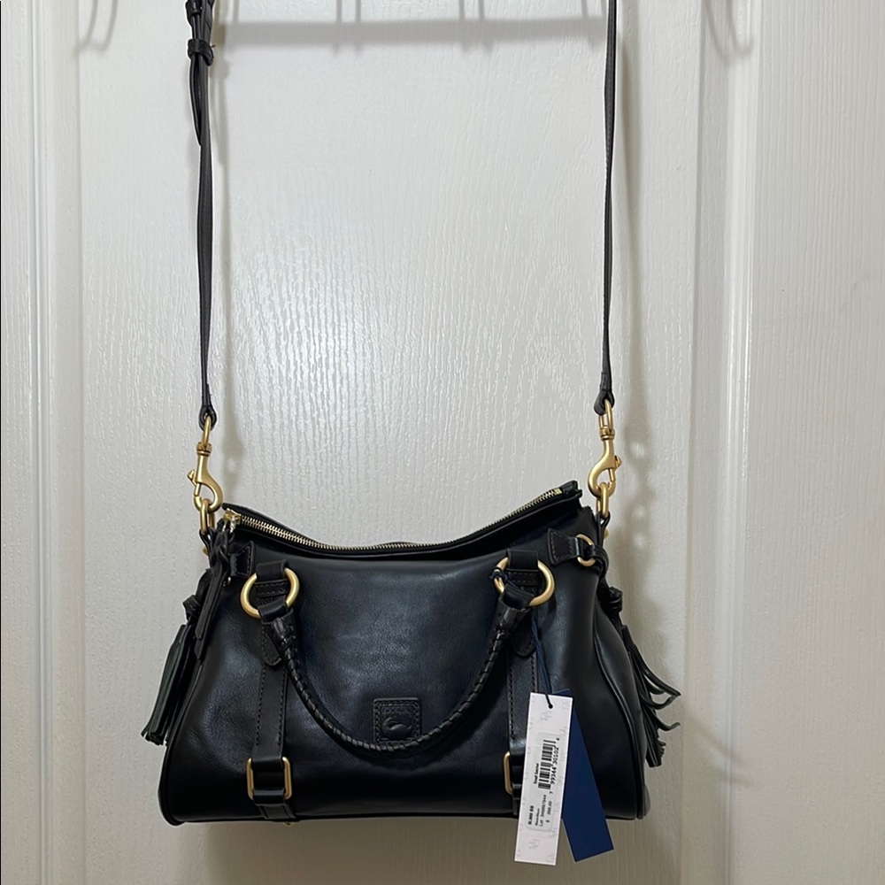 Dooney & Bourke Black Florentine Leather Satchel - Picture 3 of 7